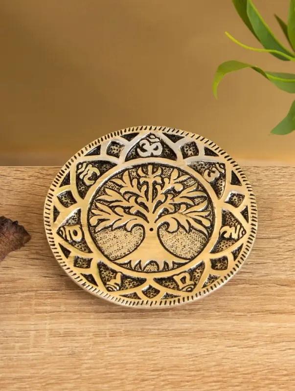 Подставка под благовония "Древо Жизни" алюминий 11 см