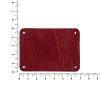 Лейбл кожаный Beta, XL, красный