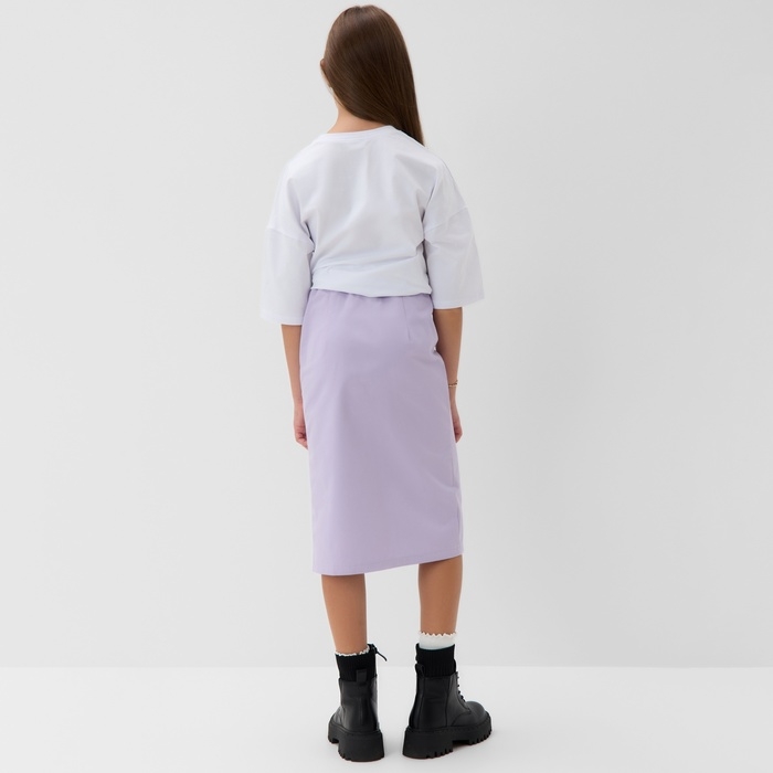 Юбка для девочки MINAKU: Jeans collection, цвет лаванда, рост 152 см Юбка для девочки MINAKU: Jeans collection, цвет лаванда, рост 152 см