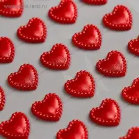 Наклейка пластик стразы "Сердечки-кристаллы с рисунками" 1,1х1,1 см МИКС 23х9,5 см