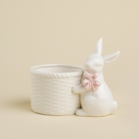 Конфетница SL Home &laquo;Лесные кролики&raquo;, 15&times;9&times;12,5 см, цвет белый