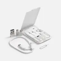 Органайзер с беспроводной зарядкой и набором адаптеров Octopod, белый