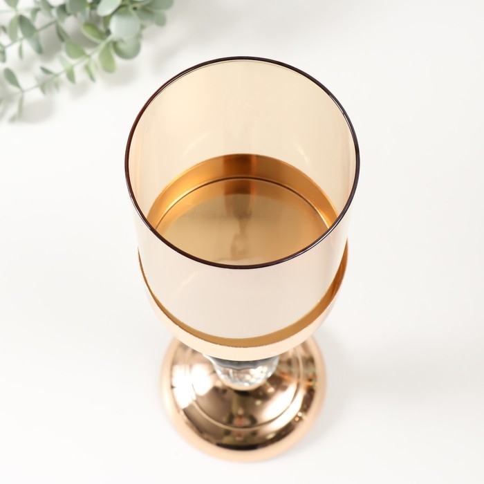 Подсвечник металл на 1 свечу d=10 см "Жаклин" 11х11х36 см