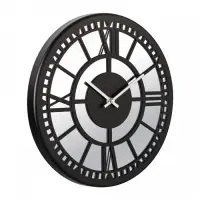 Часы настенные, интерьерные, бесшумные, d-32 см, металл с зеркалом