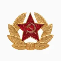 Значок "Кокарда" Советской армии, красный в золоте