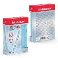 Маркер текстовыделитель ErichKrause Visioline V-17 Pastel, 0.6-4.5 мм, чернила на водной основе, голубой