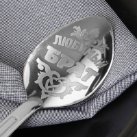 Ложка чайная с гравировкой &laquo;Любимый брат&raquo;, на подарочной открытке, 3 х 14 см.