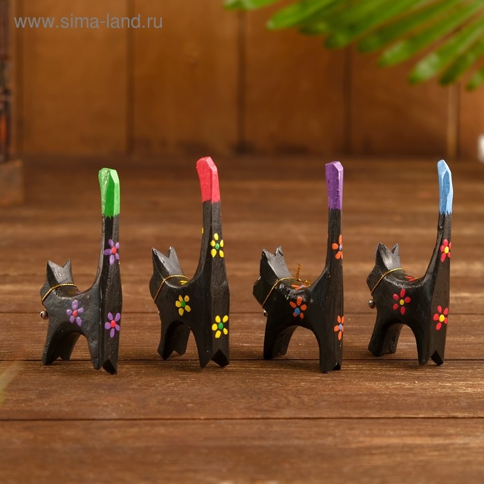 Набор сувенирный "Тёмные кошечки" (4 шт) 7,5х5х11 см