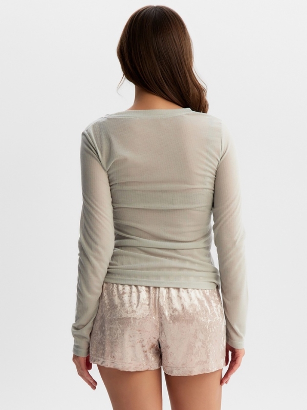 Комплект женский (лонгслив и шорты) KAFTAN "Бархат", 44-46, розовый