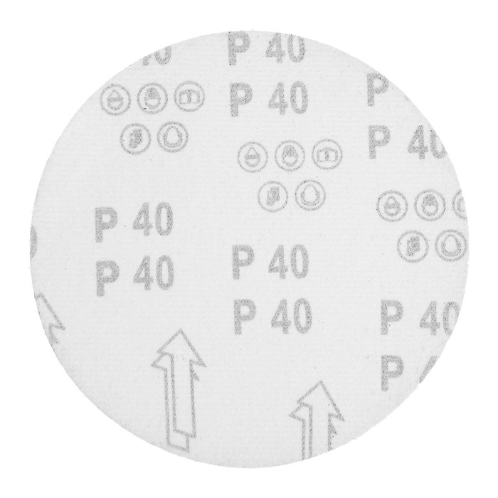 Круг абразивный шлифовальный под Круг абразивный шлифовальный под "липучку" ТУНДРА, 180 мм, Р40, 5 шт.