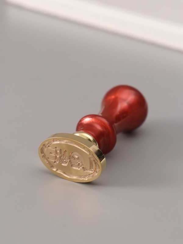 Печать для сургуча с пластиковой ручкой "Жуткая любовь" 6,3х3х2 см