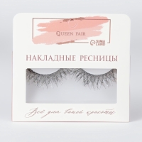 Ресницы накладные блестящие серебряные пластик к/короб QF
