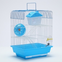 Клетка для грызунов с наполнением RT-3, 30 х 23 х 39 см, голубая