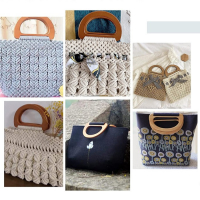 Ручки для сумки деревянные, 10 &times; 18 см, 2 шт, цвет бежевый