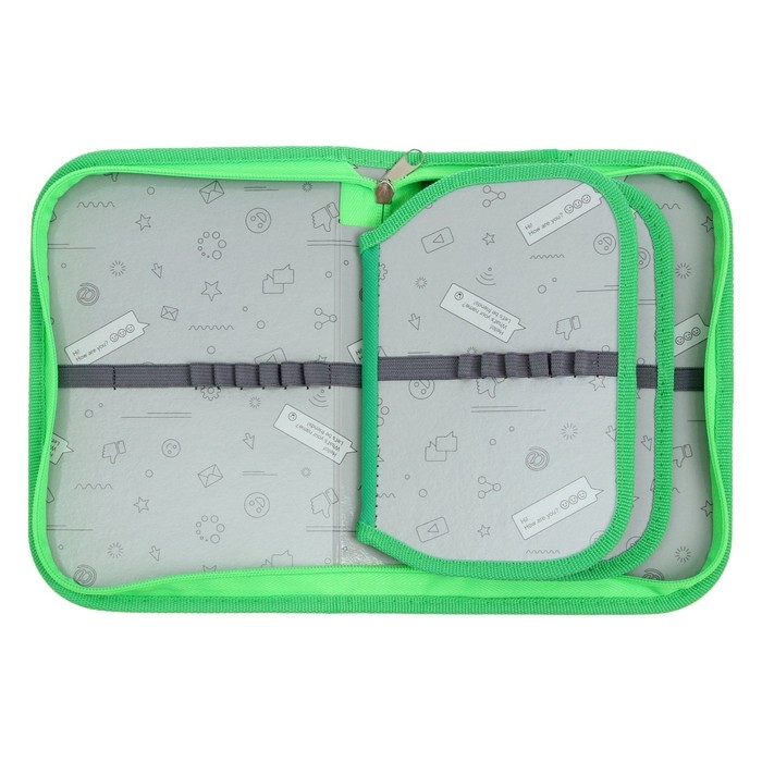 Пенал 3 секции, вкладка внутри, 140 х 210 х 40 мм, тканевый, Calligrata TOP Block Пенал 3 секции, вкладка внутри, 140 х 210 х 40 мм, тканевый, Calligrata TOP Block "След"