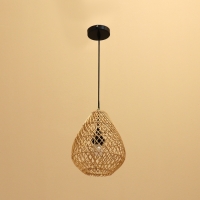 Светильник потолочный из ротанга "Капля" 1х120Вт, Е27, 22х22х26 см