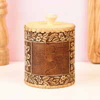 Туес &laquo;Лето&raquo;, шитый, 10&times;10&times;14,5 см, береста