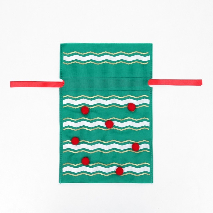 Новый год. Мешок подарочный Новый год. Мешок подарочный "Помпоны", 20 х 30 см