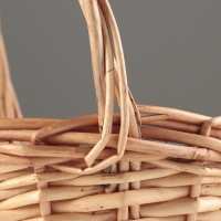 Корзина плетеная, D22xH10xHH25, медовый, ива