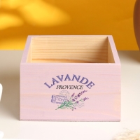 Кашпо деревянное "Лаванда" 15х15х9,5 см сиреневый Кашпо деревянное "Лаванда" 15х15х9,5 см сиреневый