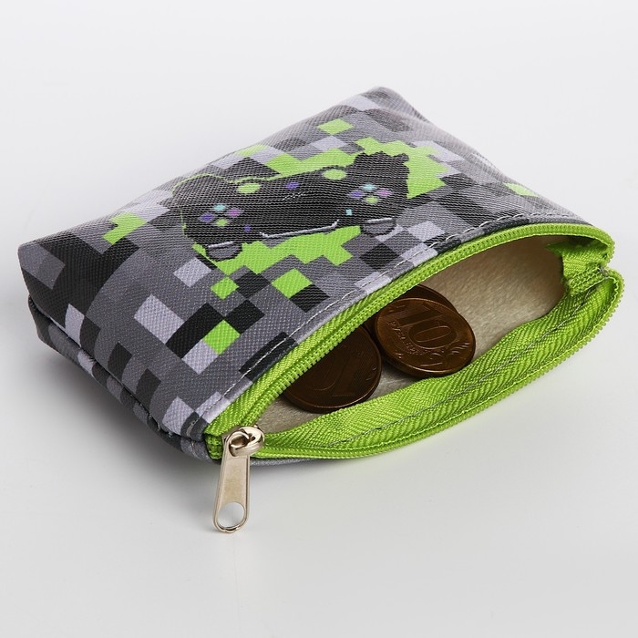 Кошелек детский, цвет микс "Пиксельный мир", 11*7 см   микс