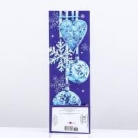 Новый год. Пакет подарочный "Новогоднее украшение ", 12 х 36 х 8,5см.