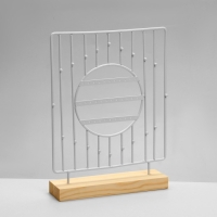 Подставка для украшений «Круг», 3 ряда, 7×29,5×26 см, цвет белый Подставка для украшений «Круг», 3 ряда, 7×29,5×26 см, цвет белый