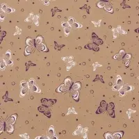 Бумага упаковочная крафт &laquo;Бабочки&raquo;, фиолетовый/белый, 0.72&times;10&plusmn;5% м, 60 г