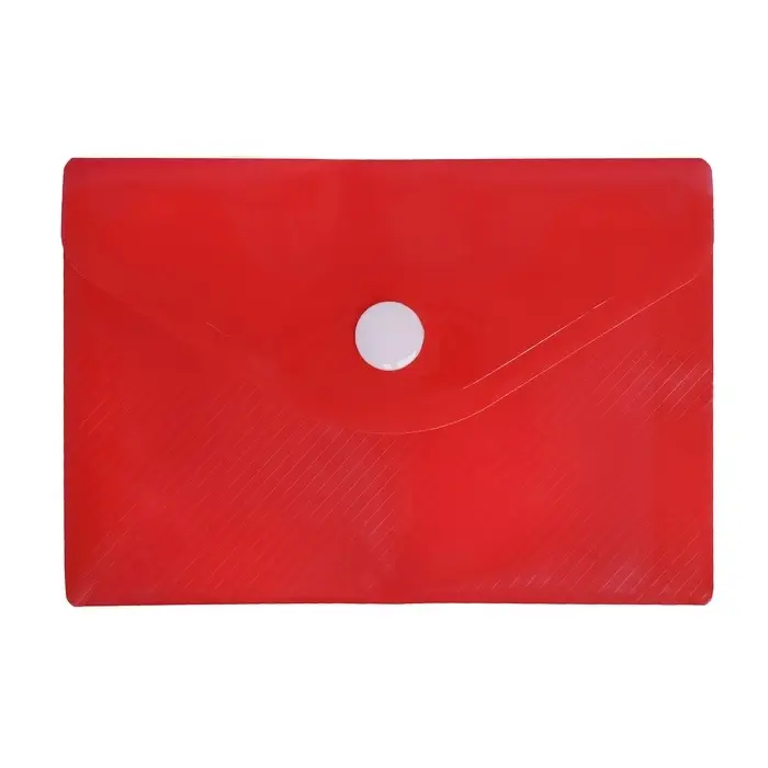 Папка-конверт на кнопке, А7, 180 мкм, Calligrata рифлёная, флуоресцентная, МИКС