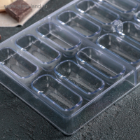 Форма для шоколада и конфет KONFINETTA &laquo;Батончик&raquo;, 28&times;14 см, 18 ячеек, цвет прозрачный