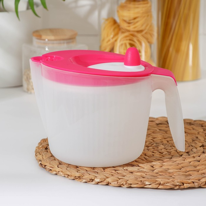 Сушилка для зелени с мерным кувшином, 1950 мл, 23&times;17&times;15 см, цвет МИКС