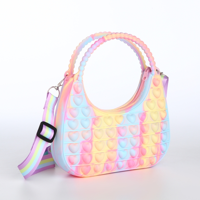 Сумка детская для девочки на молнии &laquo;Выбражулька&raquo;, pop it, цвет разноцветный