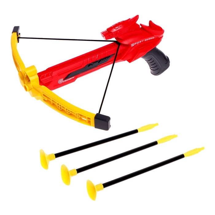 Арбалет &laquo;Спортивный&raquo;, стреляет присосками, с лазером, цвета МИКС
