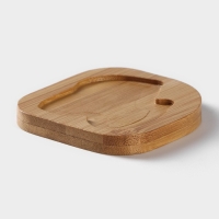 Набор фарфоровый для специй на бамбуковой подставке BellaTenero &laquo;Зайцы&raquo;, 3 предмета: солонка 50 мл, перечница 20 мл, подставка, цвет белый и чёрный