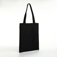 Шопер без застёжки, из текстиля, цвет чёрный