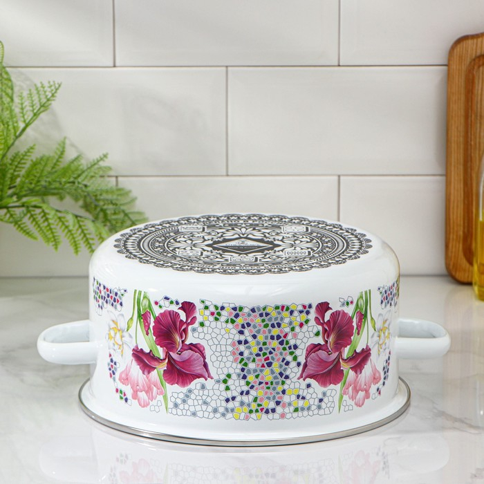 Кастрюля эмалированная &laquo;Мозаика&raquo;, 5 л, индукция