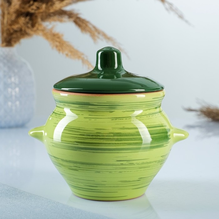 Набор горшков №5 с ручками 6х0,5л, зеленый Набор горшков №5 с ручками 6х0,5л, зеленый