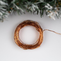 Гирлянда «Нить» 10 м роса, IP20, медная нить, 100 LED, свечение тёплое белое, 12 В Гирлянда «Нить» 10 м роса, IP20, медная нить, 100 LED, свечение тёплое белое, 12 В