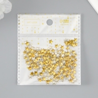 Декор для творчества металл "Звёзды" золото набор 300 шт 0,6х0,6 см