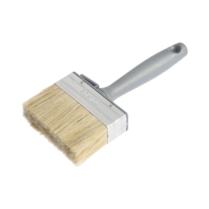 Кисть-макловица ТУНДРА, натуральная щетина, пластиковая рукоятка, 30&times;100 мм