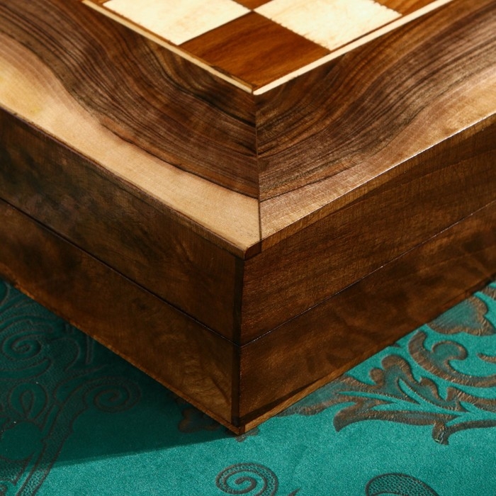 Настольная игра 2 в 1 &laquo;Звезда 9&raquo;: 50х25 см, ручная работа, массив ореха, Иран