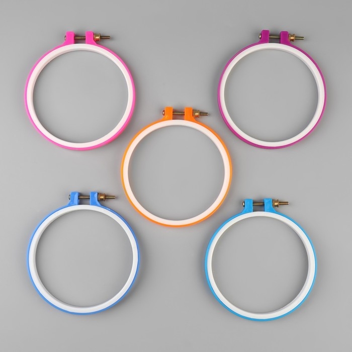 Пяльцы для вышивания, d = 10,5/12,5 см, цвет МИКС