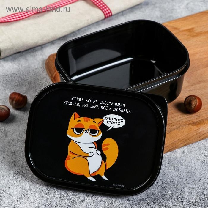 Ланч-бокс &laquo;Когда хотел съесть один кусочек&raquo;, 500 мл