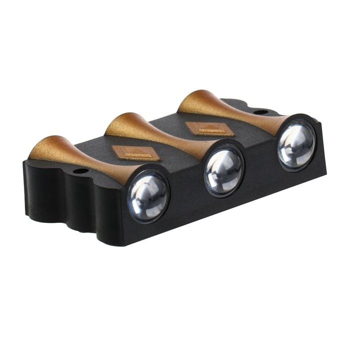 Светильник фасадный &laquo;Глосс&raquo;, FSD-045, 6 Вт, 3000К, 3 луча, IP65, 220 В, пластик, черный