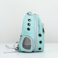 Рюкзак для переноски кошек и собак, с окном для обзора, зелёный