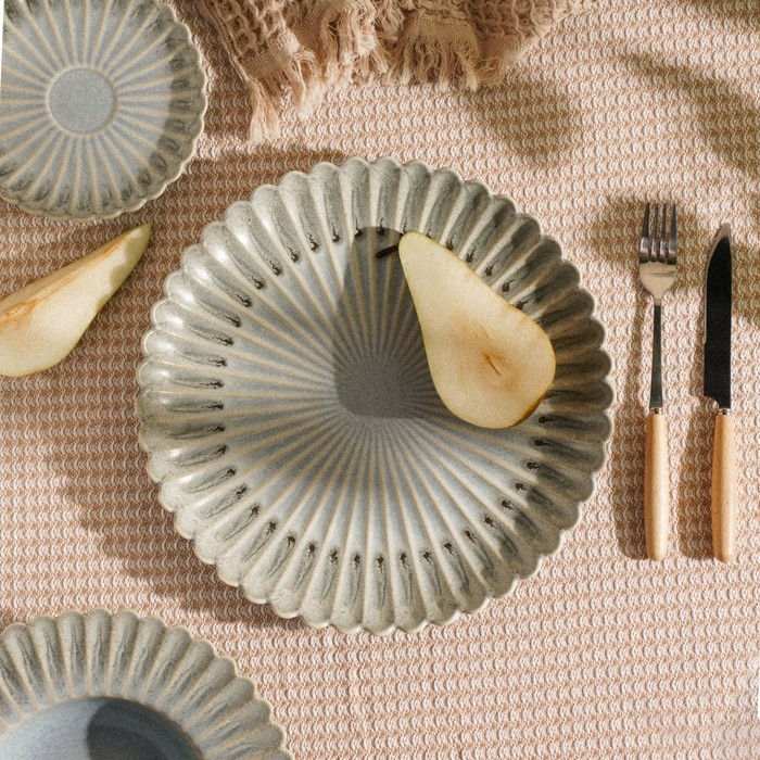 Блюдо для подачи SL Home &laquo;Эхо Крита&raquo;, d=25,5 см, цвет голубой