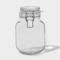 Банка стеклянная для сыпучих продуктов &laquo;Прозрачная&raquo;, 900 мл