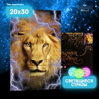 Алмазная мозаика с полным заполнением со светящимися стразами на холсте «Хищник», 20 х 30 см Алмазная мозаика с полным заполнением со светящимися стразами на холсте «Хищник», 20 х 30 см