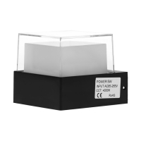 Светильник фасадный &laquo;Гранд&raquo;, FSD-038, 5 Вт, 4000К, IP65, 220 В, пластик, черный