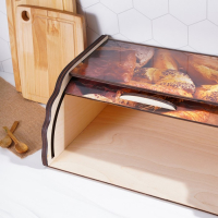 Хлебница деревянная Доляна &laquo;Ржаное поле&raquo;, 38,3&times;28&times;17,3 см